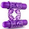 Фиолетовое эрекционное виброкольцо Double Play
