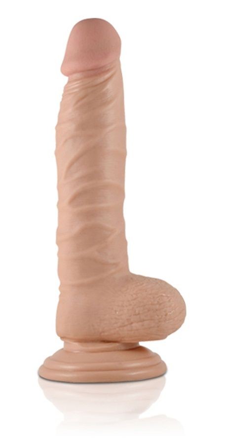 Телесный реалистичный фаллоимитатор 8.5" Real Extreme Dildo - 22 см.