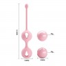 Нежно-розовые вагинальные шарики Kegel Tighten Up I