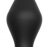 Черная анальная пробка PLUG WITH SUCTION CUP - 14,6 см.