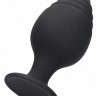 Набор из 3 черных анальных пробок Rippled Butt Plug Set