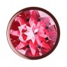 Пробка цвета розового золота с малиновым кристаллом Diamond Ruby Shine S - 7,2 см.
