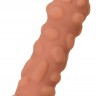 Телесная насадка на фаллос с крупными бугорками Extreme Sleeve 011 S-size - 12,7 см.