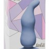 Голубая анальная пробка Waved Anal Plug Blue - 11 см.
