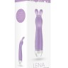 Фиолетовый вибратор с ушками Lena - 17,2 см.