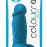 Голубой фаллоимитатор на присоске Pleasures 4 Dildo - 14,2 см.