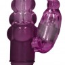Фиолетовый вибратор-кролик Rotating Bubbles - 23,2 см.