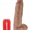 Кофейный фаллоимитатор-гигант 12" Cock with Balls - 30,5 см.