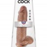 Кофейный фаллоимитатор-гигант 12" Cock with Balls - 30,5 см.