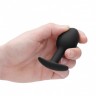 Черная анальная пробка N 89 Self Penetrating Butt Plug - 8,3 см.
