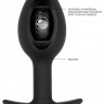 Черная анальная пробка N 89 Self Penetrating Butt Plug - 8,3 см.