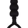 Черный анальный массажер Beaded Luv Probe - 15,6 см.