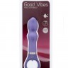 Фиолетовый анальный вибратор GOOD VIBES RING-G RIBBED - 15,5 см.
