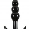 Чёрная анальная пробка Jelly Rancher T-Plug Ripple - 10,9 см.