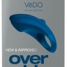 Синее перезаряжаемое эрекционное виброкольцо VeDO Over Drive