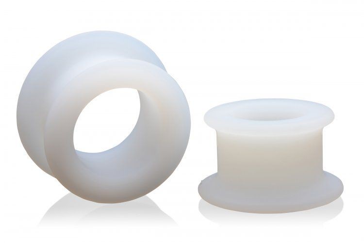 Набор из 2 белых анальных расширителей Stretch Master 2 Piece Training Silicone Ass Grommet set