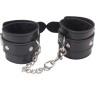 Черные наручники Obey Me Leather Hand Cuffs