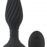 Черная анальная вибровтулка Remote Controlled Butt Plug - 15,1 см.
