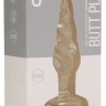 Прозрачная стеклянная витая анальная пробка Rounded 5 Inch - 12,7 см.