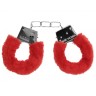 Пушистые красные наручники OUCH! Red