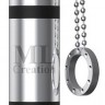 Серебристый мини-вибратор на цепочке Glittering Bullet - 9 см.