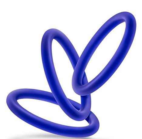 Набор из 3 синих эрекционных колец VS1 Pure Premium Silicone Cock Rings
