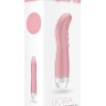 Розовый вибратор Liora с изогнутой головкой - 15,1 см.