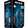 Черная анальная вибропробка с пультом Mr.Play - 10,8 см.