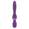 Фиолетовый двусторонний вибростимулятор G Motion Rabbit Wand - 25,4 см.