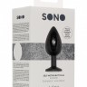 Черная анальная пробка N 91 Self Penetrating Butt Plug - 9,5 см.