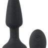 Черная анальная вибровтулка Remote Controlled Butt Plug - 14,2 см.