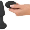 Черная анальная вибровтулка Remote Controlled Butt Plug - 14,2 см.