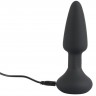 Черная анальная вибровтулка Remote Controlled Butt Plug - 14,2 см.