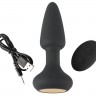 Черная анальная вибровтулка Remote Controlled Butt Plug - 14,2 см.