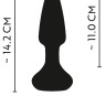 Черная анальная вибровтулка Remote Controlled Butt Plug - 14,2 см.