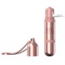 Розовый мини-вибратор на цепочке Glittering Bullet - 9 см.