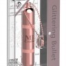 Розовый мини-вибратор на цепочке Glittering Bullet - 9 см.