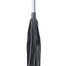 Черная плеть из кожи Gray с серебристой ручкой - 64 см.