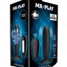 Черная анальная вибропробка Mr.Play с пультом - 11 см.