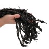 Черная многохвостая плетеная плеть Leather Barbed Wire Flogger - 77 см.
