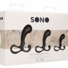 Набор из 3 черных массажеров простаты Piece Prostate Stimulator Set