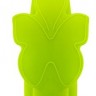 Лаймовый вибратор LOTUS FLUTTER с клиторальной бабочкой - 18,5 см.
