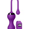 Фиолетовые вагинальные шарики Kegel Egg с браслетом