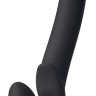 Черный безремневой страпон Silicone Bendable Strap-On XL
