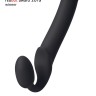 Черный безремневой страпон Silicone Bendable Strap-On XL