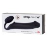 Черный безремневой страпон Silicone Bendable Strap-On XL