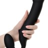 Черный безремневой страпон Silicone Bendable Strap-On XL