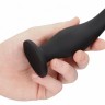 Черная анальная пробка Curve Butt Plug - 11,4 см.