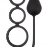 Анальная пробка Renegade 3 Ring Circus Medium Black с эрекционными кольцами
