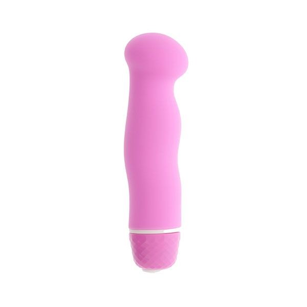 Розовый мини-вибратор Microscopic Mini Updo - 12,5 см.